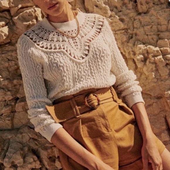 NWOT Sézane Alessandro Jumper in Cream - Size Medium - Picture 2 of 3